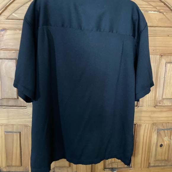 George Men's Black and White Short Sleeve Bowling Shirt XL - Picture 2 of 3